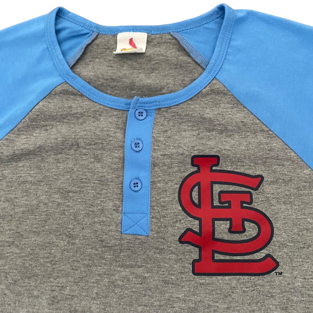 Cardinals Grey & Blue St Louis Short Sleeve Baseball Tee XL - Picture 2 of 10